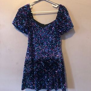 Zara multicolored sequin dress